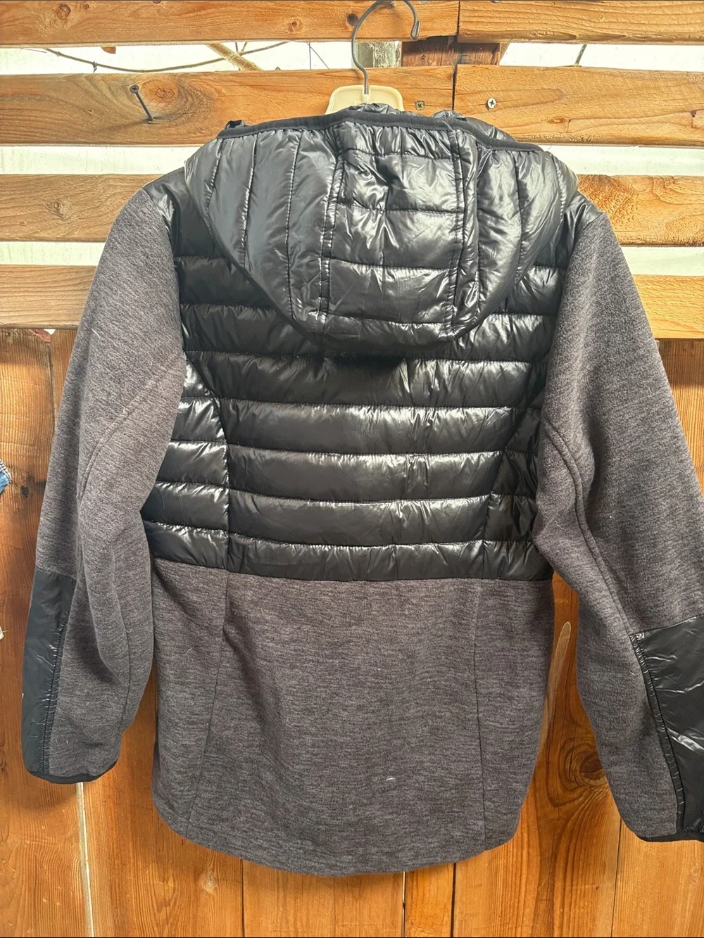 Free Country Black Quilted Jacket with Red Trim